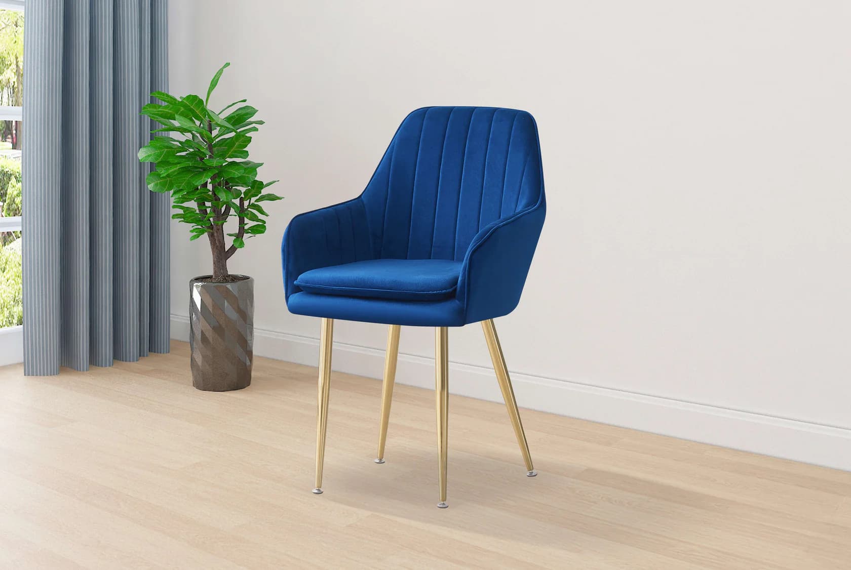 Luxury French Velvet Dining Chair T05 — Single