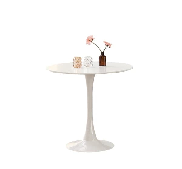 Tulip Round Dining Table with MDF Top 80 cm